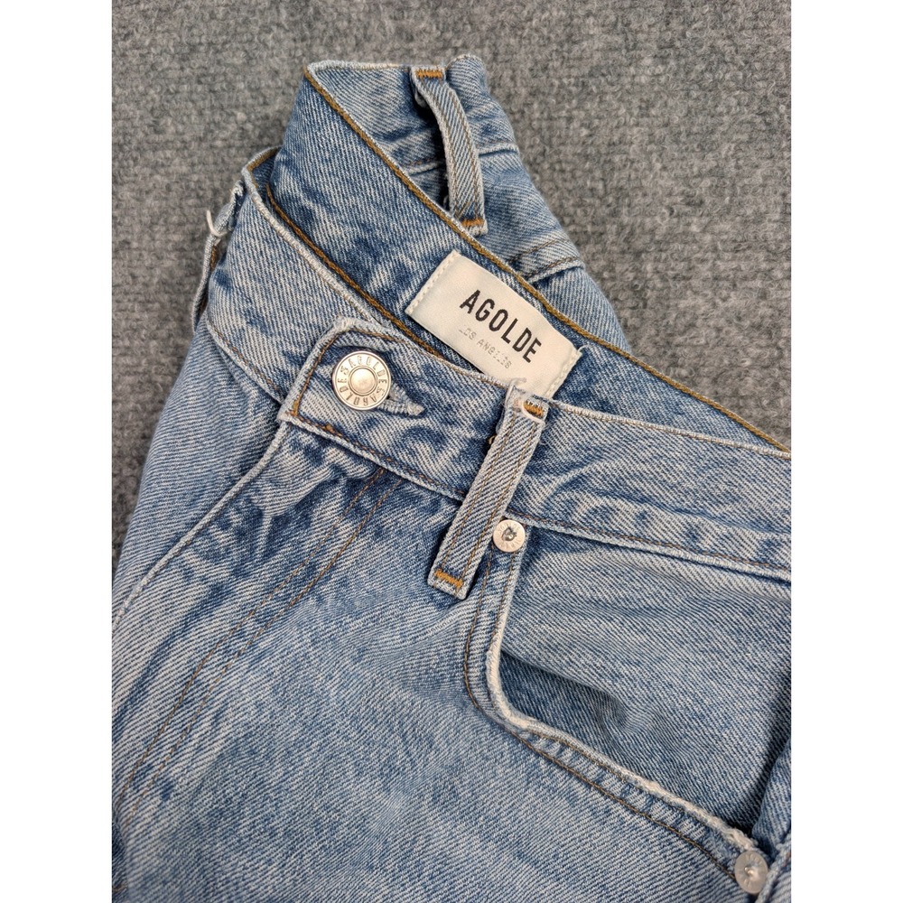 Agolde Vintage High Rise Flare Jeans Womens 26 Clamour Raw Hem